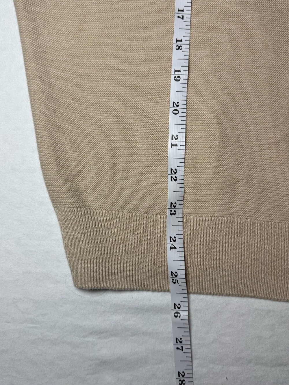 Quince Heather Oatmeal Cotton Cashmere Link-Stitch Short Sleeve Dolman Sweater L - Picture 9 of 10